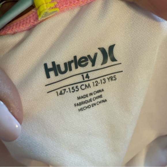 Hurley Rainbow Ombre Girls Strappy All Over Print One Piece Swimsuit Size 14 - Picture 5 of 9
